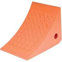 Wheel Chocks, Urethane, Orange, 8" W x 11" D x 8" H KH897 | TENAQUIP