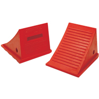 General Purpose Wheel Chocks, Polyurethane, Orange, 9" W x 11-1/2" D x 8-1/2" H  KH969 | TENAQUIP