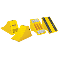 All-Terrain Heavy-Duty Wheel Chocks, Polyurethane, Yellow, 11-1/4" W x 21" D x 12-1/4" H  KH975 | TENAQUIP