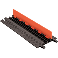 Checkers Industrial Products GD2X75-ST-O/B Guard Dog&reg; Low Profile Cable Protector, 2 Channels, 36" L x 11.94" W x 1.25" H