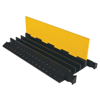 Checkers Industrial Products YJ3-225-Y/B Yellow Jacket&reg; Heavy Duty Cable Protector, 3 Channels, 36" L x 18.5" W x 2.875" H