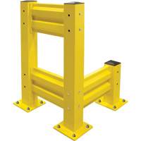 Industrial Safety Guard Rail, Steel, 55" L x 12" H, Safety Yellow KI240 | TENAQUIP