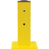 KLETON KI246 Poteau pour barri&egrave;re de s&eacute;curit&eacute;, Acier, 5" lo x 17" h, Jaune s&eacute;curit&eacute; OSHA