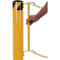Vestil DCBB-42-4.5 Syst&egrave;me de bornes de protection et chaînes pour quai, Acier, 42" h x 6-5/8" la, Jaune