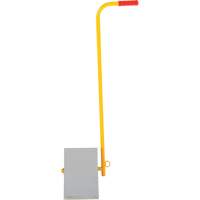 Vestil EALUM-7-H Cale de roues en aluminium avec poign&eacute;e, 7" la x 11-7/8" p x 7-11/16" h