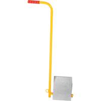 Vestil EALUM-7-H Cale de roues en aluminium avec poign&eacute;e, 7" la x 11-7/8" p x 7-11/16" h