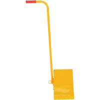 Vestil FAB-11-ERGO Cale de roue avec poign&eacute;e ergonomique, Acier, Jaune, 8" la x 10-3/4" p x 9-1/8" h