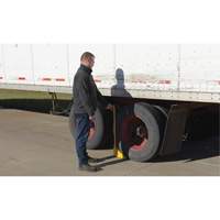 Vestil FAB-11-ERGO Cale de roue avec poign&eacute;e ergonomique, Acier, Jaune, 8" la x 10-3/4" p x 9-1/8" h