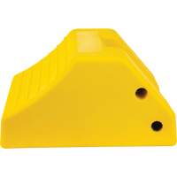 Heavy-Duty Wheel Chocks, Urethane, Yellow, 15-1/2" W x 17-7/10" D x 10" H KI296 | TENAQUIP