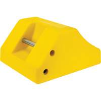 KLETON KI296 Cale de roue robustes, Ur&eacute;thane, Jaune, 15-1/2" la x 17-7/10" p x 10" h