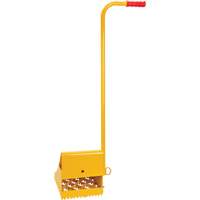 KLETON KI333 Cale de roue pour la glace avec poign&eacute;e ergonomique, Acier, Jaune, 8-1/16" la x 10-5/8" p x 8-13/16" h