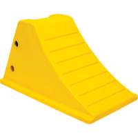 KLETON KI345 Cales de roue avec surface antid&eacute;rapante en aluminium, Polyur&eacute;thane, Jaune s&eacute;curit&eacute; OSHA, 11-1/4" la x 21" p x 12-1/4" h