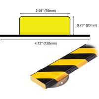 Knuffi 60-6780 Trousse de protection murale avec butoir de protection de surfaces mod&egrave;le WPK-S 1M, Longueur 3,33' (1,015 m)