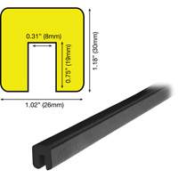 Knuffi 60-6760-3 G Profile 5M Edge Protection Bumper Guard, 2' (0.6096 m) Long