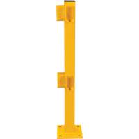 KLETON KI380 Poteau de coin pour garde-corps l&eacute;gers, Acier, 42" h, Jaune s&eacute;curit&eacute; OSHA