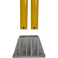 KLETON KI415 Garde-corps pour barri&egrave;re de s&eacute;curit&eacute;, Acier, 60" lo x 42" h, Jaune
