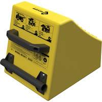 Checkers Industrial Products MC4011 Checkers Safety Heavy-Duty Ultra Class Mining Wheel Chock, HDPE, Yellow, 14-1/2" W x 17-1/2" D x 16" H