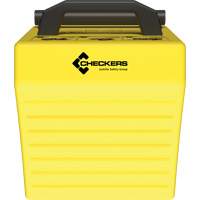 Checkers Industrial Products MC4011 Checkers Safety Heavy-Duty Ultra Class Mining Wheel Chock, HDPE, Yellow, 14-1/2" W x 17-1/2" D x 16" H
