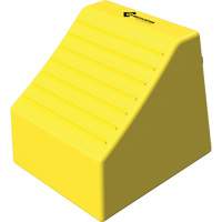 Checkers Industrial Products MC4011-NB Cale de roue ultra-robuste pour l'exploitation mini&egrave;re Checkers Safety sans support, PEHD, Jaune, 14-1/2" la x 17-1/2" p x 16" h