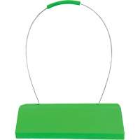 Checkers Industrial Products CAC24-ECH Checkers Safety SafeRay  Aircraft Wheel Chock with Ergonomic Cable Handle, Urethane, Fluorescent Green, 24" W x 8" D x 6" H