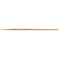Pure White Bristle Round Marking Paint Brush, 3/16" Brush Width, White China, Wood Handle  KP191 | TENAQUIP