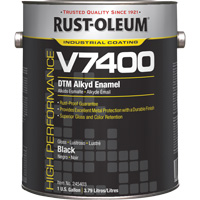 Rust-Oleum 245403 High-Performance V7400 System 340 VOC DTM Alkyd Enamel, Black, High-Gloss, Gallon