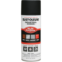 Rust-Oleum 1676830V Peinture en a&eacute;rosol &agrave; usages multiples syst&egrave;me 1600 Industrial Choice, Noir ultra mat, Ultra-mat, 12 oz, Canette a&eacute;rosol