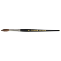 Black Pointed Bristle Artist Brush, 5.7 mm Brush Width, Camel Hair, Wood Handle  KP605 | TENAQUIP