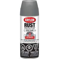 Krylon Industrial 469038008 Rust Protector&reg; Enamel Paint, Grey, Very Flat, 340 g, Aerosol Can