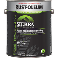 Rust-Oleum 208084 Rev&ecirc;tement dentretien &eacute;poxydique &agrave; base deau Sierra S60 Partie 2 Couche de fond, Gallon, Transparent