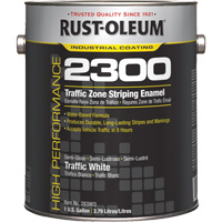 Rust-Oleum 283903 High-Performance 2300 System Traffic Zone Striping Paint, White, Gallon