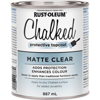 Rust-Oleum 289508 Couche de finition protectrice pour surface crayeuse, 887 ml, Canette, Transparent