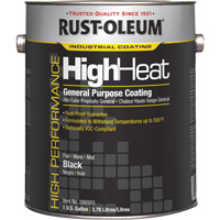 Rust-Oleum 286503 Rev&ecirc;tement haute temp&eacute;rature &agrave; usage g&eacute;n&eacute;ral, Gallon, Noir