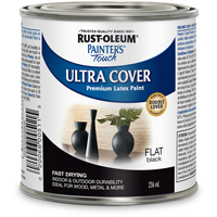 Rust-Oleum N1976730 Peinture multi-usages applicable au pinceau Painters Touch, Noir, Tr&egrave;s mat, 236 ml, Canette