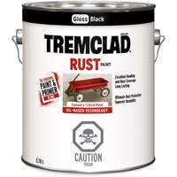 Rust-Oleum 27026X155 Peinture antirouille &agrave; base dhuile Tremclad, Noir, Brillant, 3,78 L, Gallon