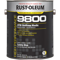 Rust-Oleum 9825419 Syst&egrave;me de mastic &agrave; lur&eacute;thane 9800 DTM, 1 gal., Bleu s&eacute;curit&eacute;, Tr&egrave;s brillant