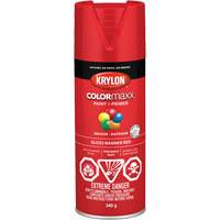 Krylon Industrial 455030007 COLORmaxx Paint + Primer, Banner Red, Gloss, 12 oz., Aerosol Can