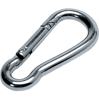 Zinc Plated Snap Hook, 200 lbs. (0.1 tons) Working Load Limit, 1/8" Size, 1/4" Eye  LU963 | TENAQUIP