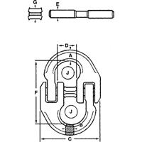 Campbell 5771615 Maillons de connexion en acier alli&eacute;