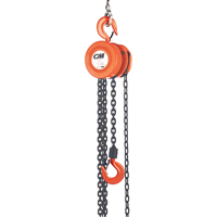 Columbus Mckinnon C2262A Chain Hoist, 20' Lift, 2000 lbs. (1 tons) Capacity, Steel Chain