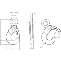 Alloy Steel Eye-Type Self-Locking Hooks  LT286 | TENAQUIP