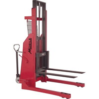 Hydraulic Stacker, Electric Operated, 1500 lbs. Capacity, 144" Max Lift  LT401 | TENAQUIP