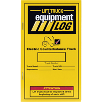 Forklift Replacement Truck Log Book  LU450 | TENAQUIP
