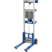 Fork Lift Stacker, Hand Winch Operated, 500 lbs. Capacity, 47" Max Lift LU498 | TENAQUIP