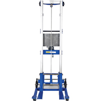 Fork Lift Stacker, Hand Winch Operated, 350 lbs. Capacity, 122" Max Lift  LU502 | TENAQUIP