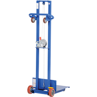 Platform Lift Stacker, Hand Winch Operated, 400 lbs. Capacity, 58" Max Lift LU506 | TENAQUIP