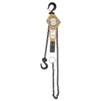 Heavy Duty Gold Series Lever Chain Hoist, 5' Lift, 1500 lbs. (0.75 tons) Capacity, Alloy Steel Chain  LU620 | TENAQUIP