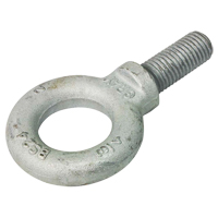 Gray Tools 88724 Eye Bolt, 2-13/16" Dia., 2" L, Galvanized, 7200 lbs. (3.6 tons) Capacity