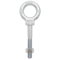 Gray Tools BS16XL Eye Bolt, 2-1/8" Dia., 6" L, Zinc Plated, 2600 lbs. (1.3 tons) Capacity