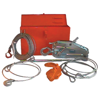 Tractel RESCUETU28K Palan &agrave; c&acirc;ble d'acier Tirfor TU128 en ensemble de r&eacute;cup&eacute;ration, Diam&egrave;tre du fil 7/16", Capacit&eacute; 4000  lb (2 tonnes)
